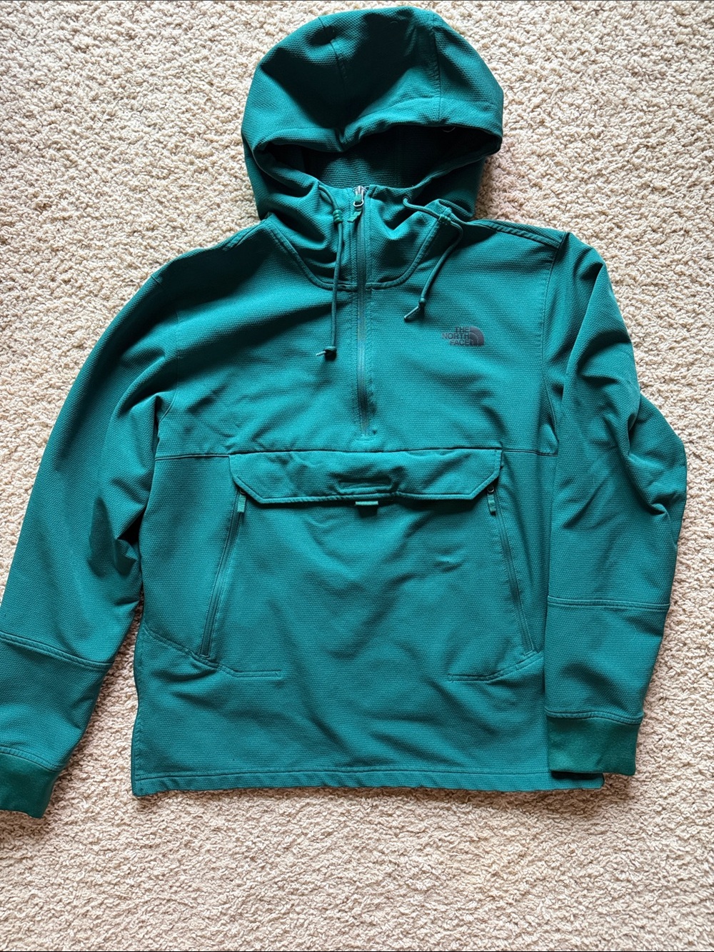 The North Face Men’s Teal Hooded Half-Zip Pullover